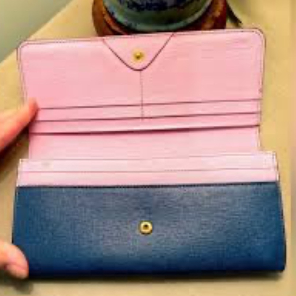 SOLD FENDI BAG BUGS Monster Long Bifold Wallet Purse Leather Pink/Purple - Picture 5 of 9